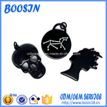 Factory Custom Shaped Black Metal Alloy Charms for Jewelry